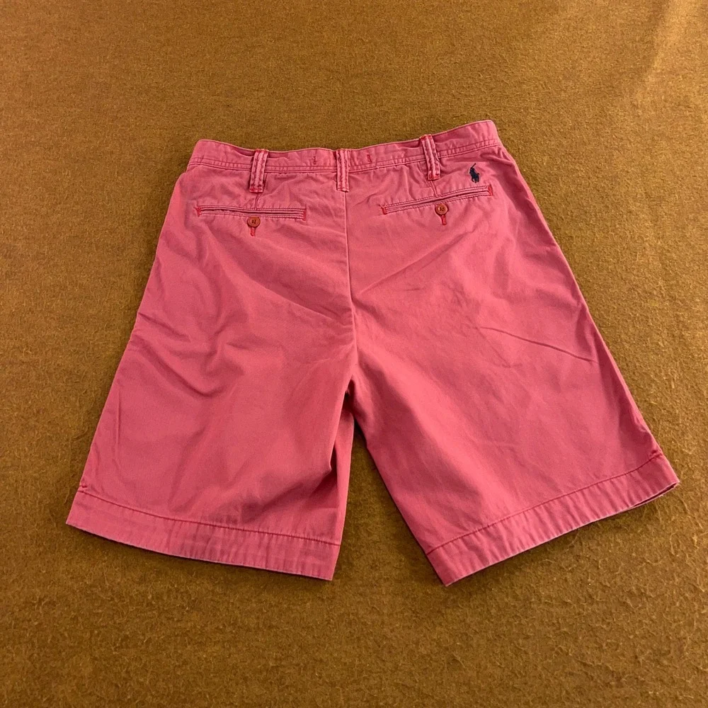 Polo Ralph Lauren Mens 33 Pink Relaxed Fit Chino Shorts *Flaw